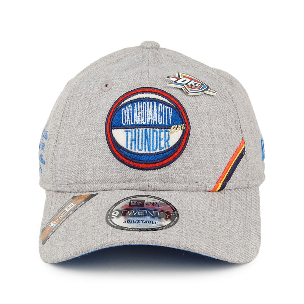 Gorra de béisbol 9TWENTY NBA Draft Oklahoma City Thunder de New Era - Gris Jaspeado