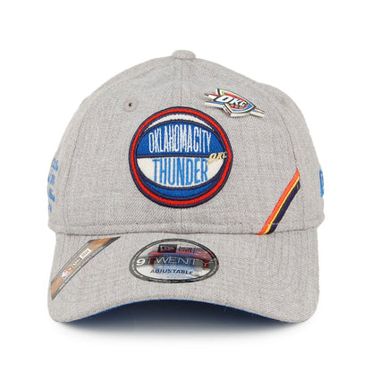 Gorra de béisbol 9TWENTY NBA Draft Oklahoma City Thunder de New Era - Gris Jaspeado