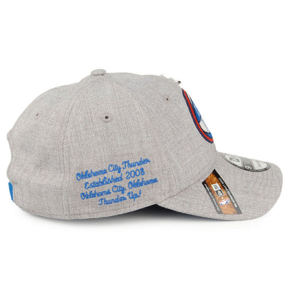 Gorra de béisbol 9TWENTY NBA Draft Oklahoma City Thunder de New Era - Gris Jaspeado