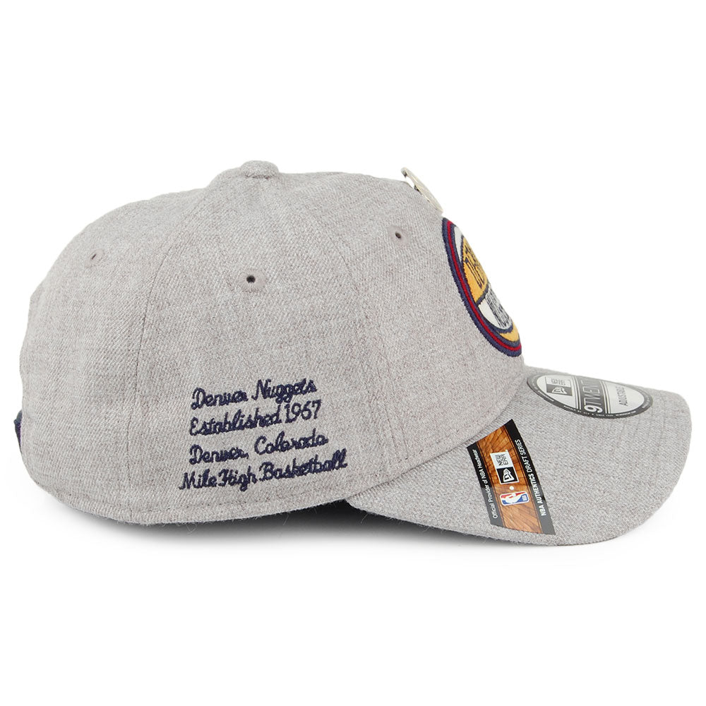 Gorra de béisbol 9TWENTY NBA Draft Denver Nuggets de New Era - Gris Jaspeado