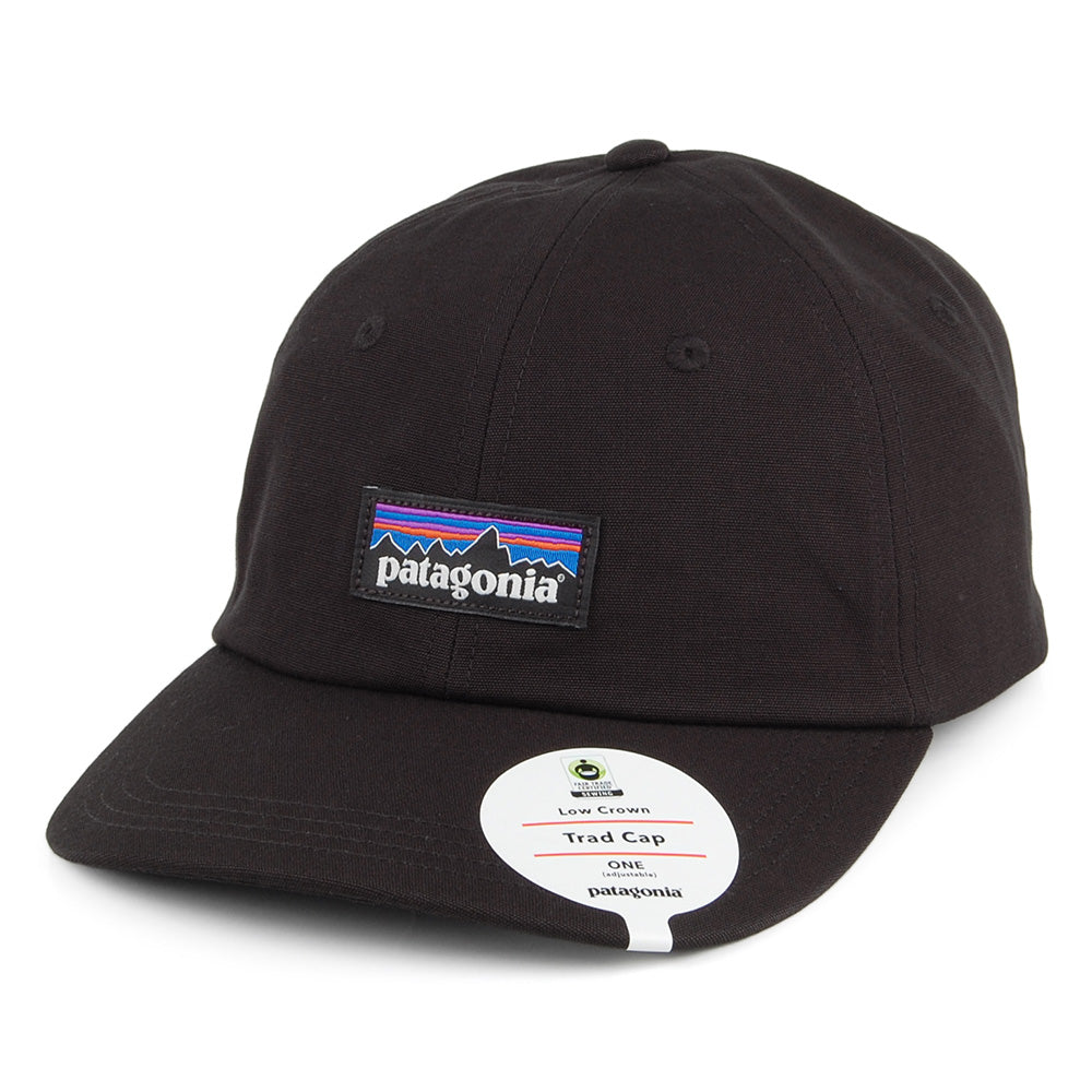 Gorra de béisbol P-6 Label LoPro Trad de algodón orgánico de Patagonia - Negro