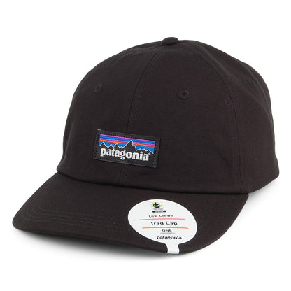 Gorra de béisbol P-6 Label LoPro Trad de algodón orgánico de Patagonia - Negro