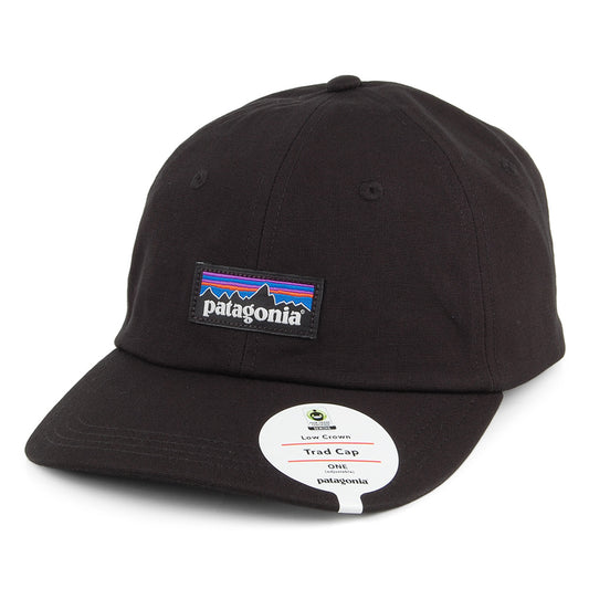 Gorra de béisbol P-6 Label LoPro Trad de algodón orgánico de Patagonia - Negro