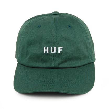 Gorra de béisbol Original Logo visera curvada de algodón de HUF - Verde