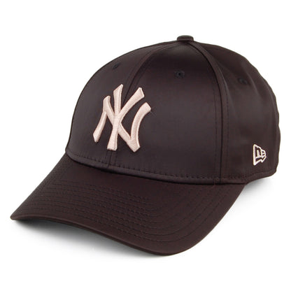 Gorra de béisbol mujeres 9FORTY de satén MLB New York Yankees de New Era - Negro-Rosa