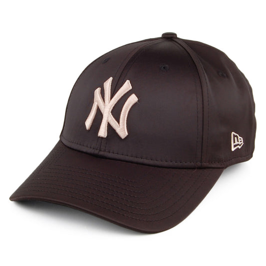 Gorra de béisbol mujeres 9FORTY de satén MLB New York Yankees de New Era - Negro-Rosa