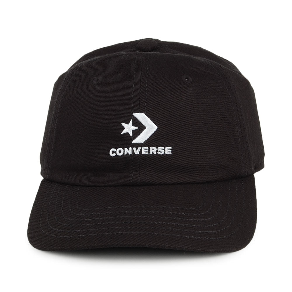 Gorra de béisbol Lock Up de algodón de Converse - Negro