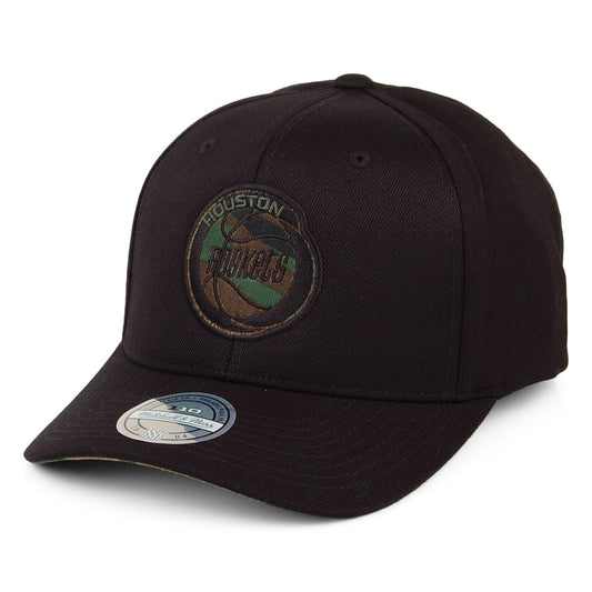 Gorra Snapback Camo Logo Houston Rockets de Mitchell & Ness - Negro