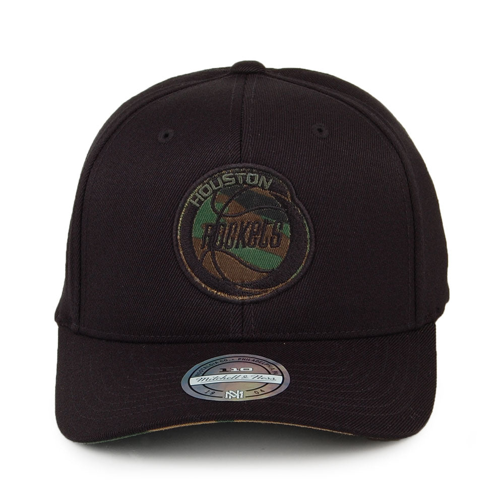 Gorra Snapback Camo Logo Houston Rockets de Mitchell & Ness - Negro