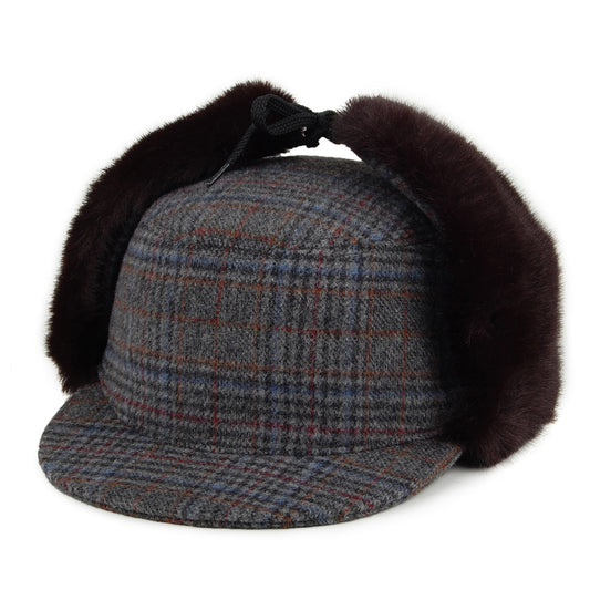 Gorra militar Krusk con orejeras de Crambes - Gris-Negro
