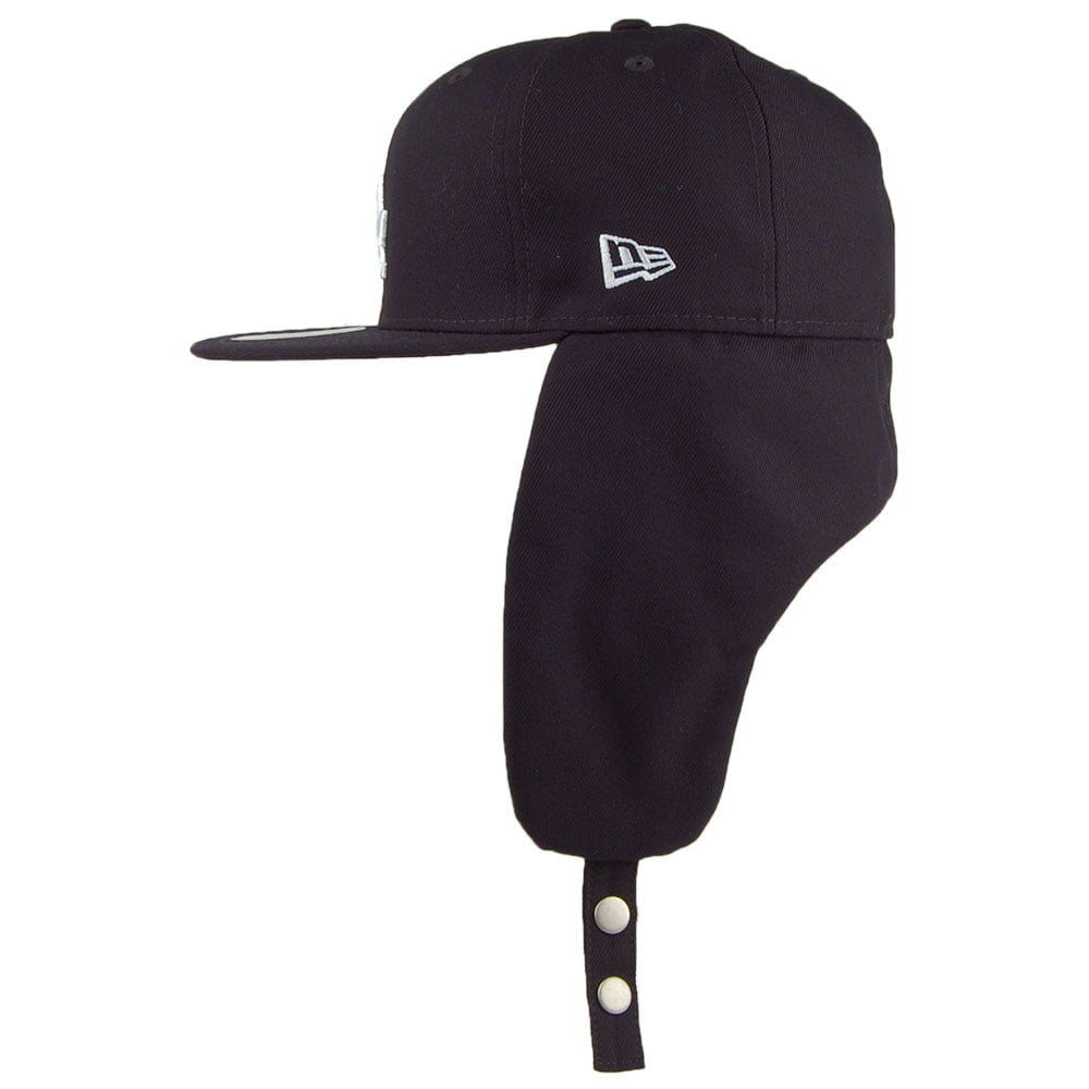 Gorra de béisbol 59FIFTY con orejeras MLB Dogear L.A. Dodgers de New Era - Azul Marino-Blanco