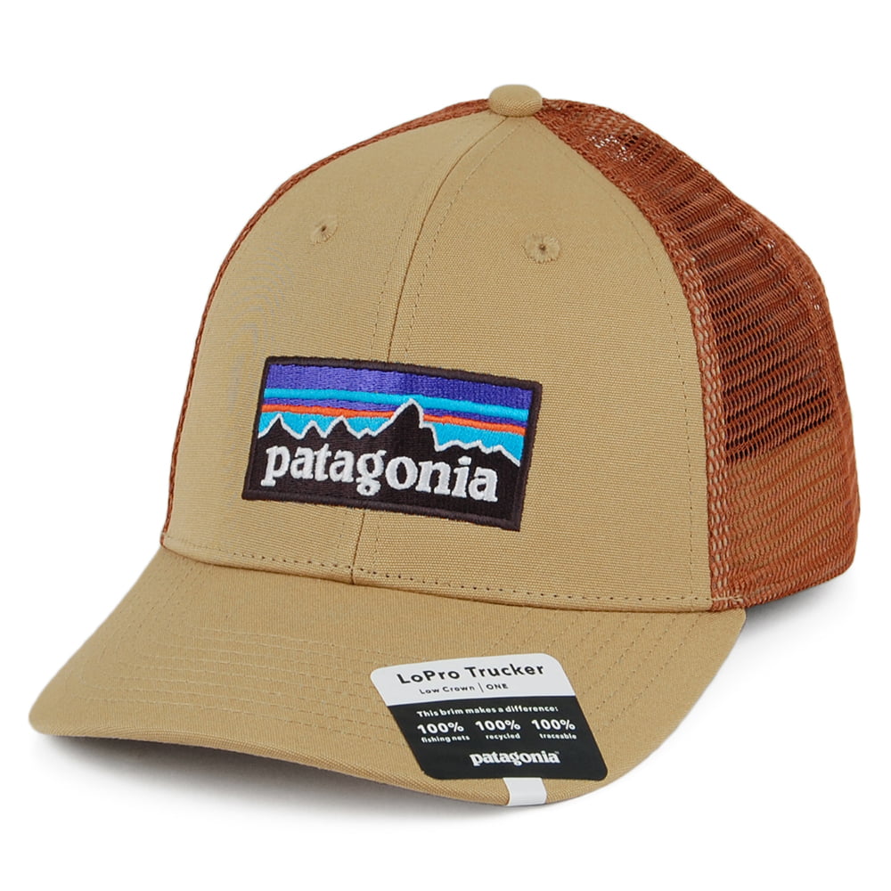 Gorra Trucker P-6 Logo LoPro de algodón orgánico de Patagonia - Beige Arena-Marrón