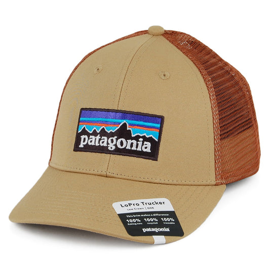 Gorra Trucker P-6 Logo LoPro de algodón orgánico de Patagonia - Beige Arena-Marrón