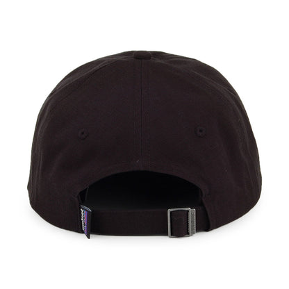 Gorra de béisbol P-6 Label de algodón orgánico de Patagonia - Negro