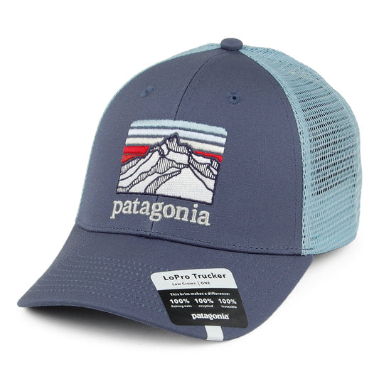 Gorra Trucker Line Logo Ridge LoPro de algodón orgánico de Patagonia - Azul