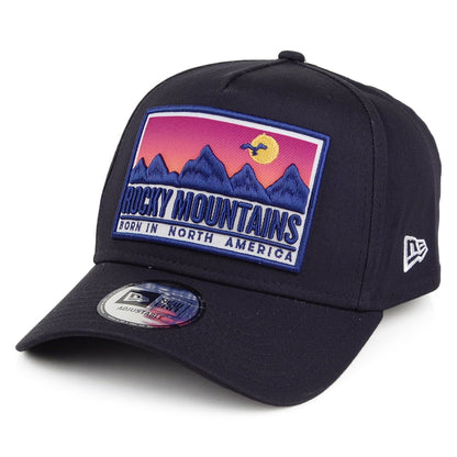 Gorra de béisbol 9FORTY A-Frame Insignia Rocky Mountains de New Era - Azul Marino