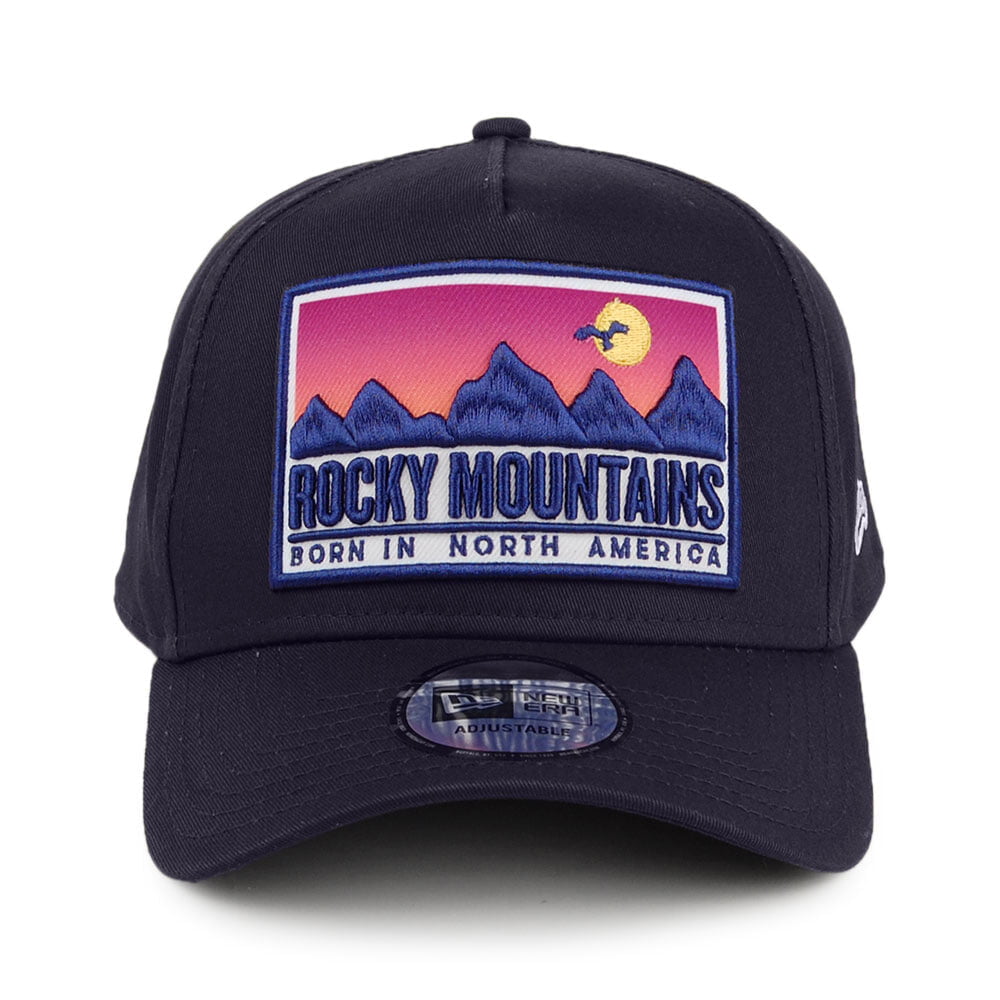 Gorra de béisbol 9FORTY A-Frame Insignia Rocky Mountains de New Era - Azul Marino