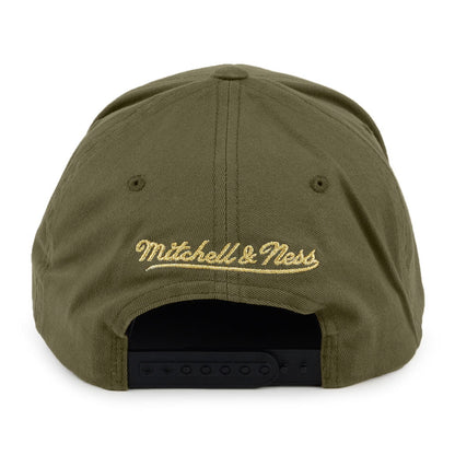 Gorra Snapback Captain Toronto Raptors de Mitchell & Ness - Verde Oliva
