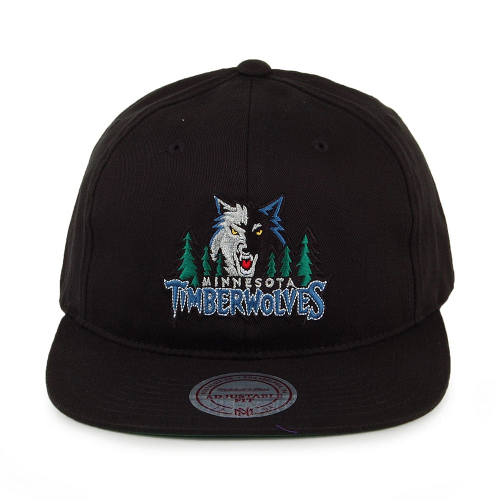 Gorra Snapback Team Logo Deadstock Minnesota Timberwolves de Mitchell & Ness - Negro