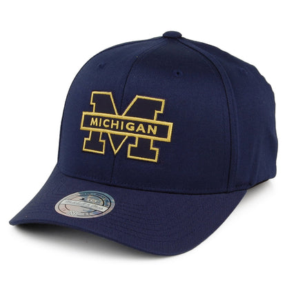 Gorra Snapback Monochrome 110 Michigan Wolverines de Mitchell & Ness - Azul Marino