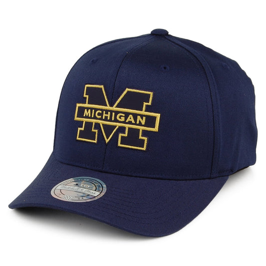 Gorra Snapback Monochrome 110 Michigan Wolverines de Mitchell & Ness - Azul Marino