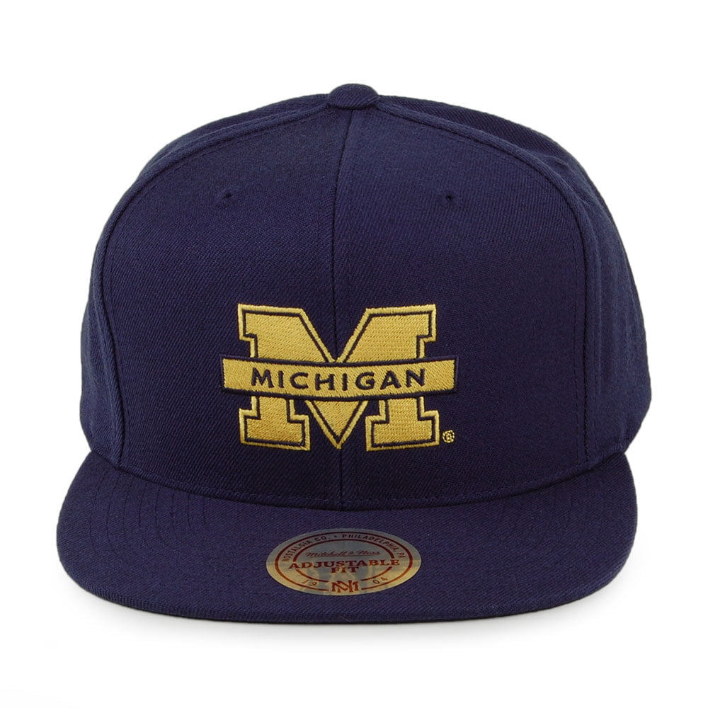Gorra Snapback Core Wool Solid Michigan Wolverines de Mitchell & Ness - Azul Marino