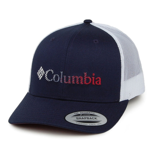 Gorra Trucker de malla de Columbia - Azul Marino-Blanco