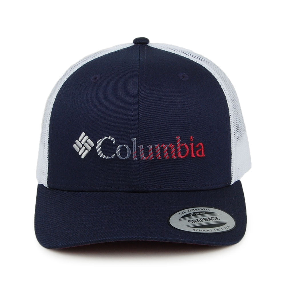 Gorra Trucker de malla de Columbia - Azul Marino-Blanco