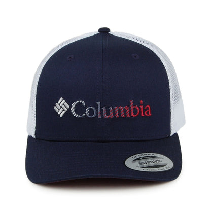 Gorra Trucker de malla de Columbia - Azul Marino-Blanco
