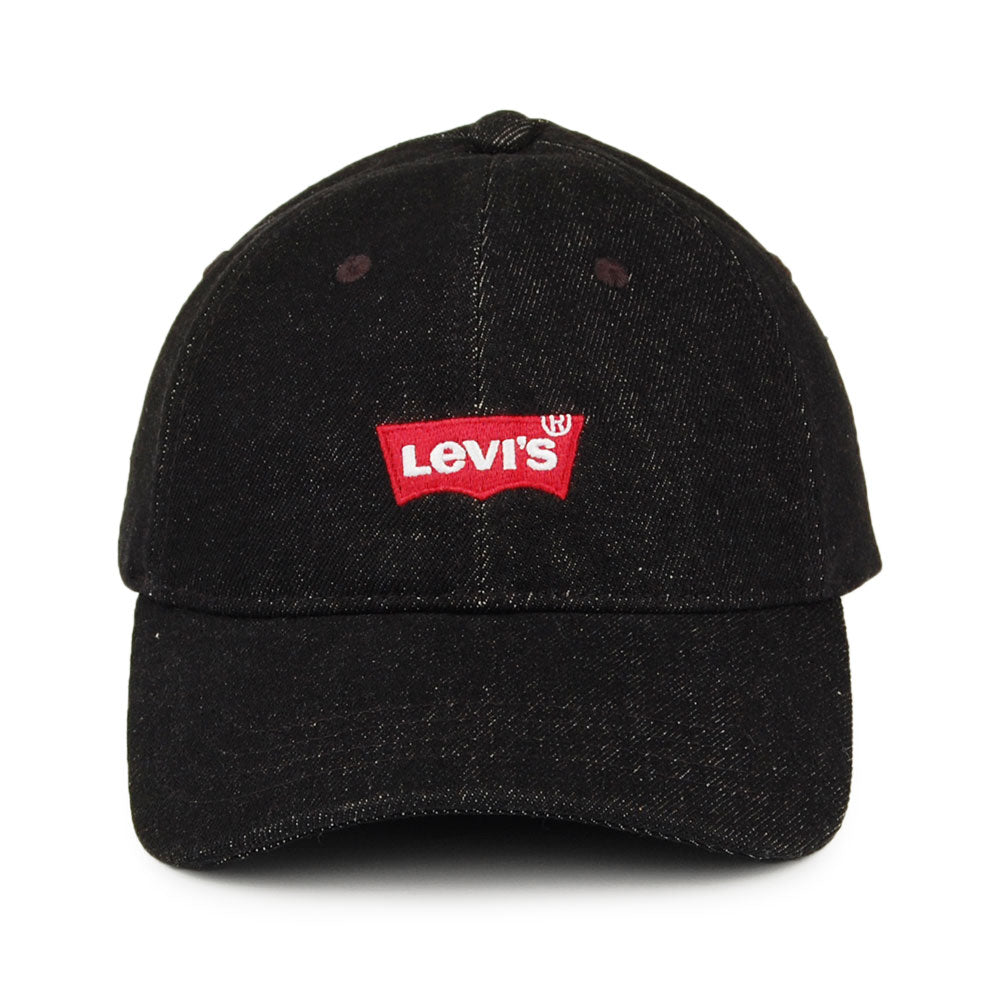 Gorra de béisbol Mid Batwing de tejido vaquero de Levi's - Negro