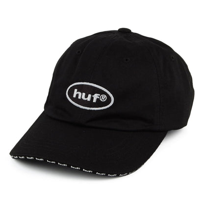 Gorra de béisbol Ellis visera curvada de HUF - Negro