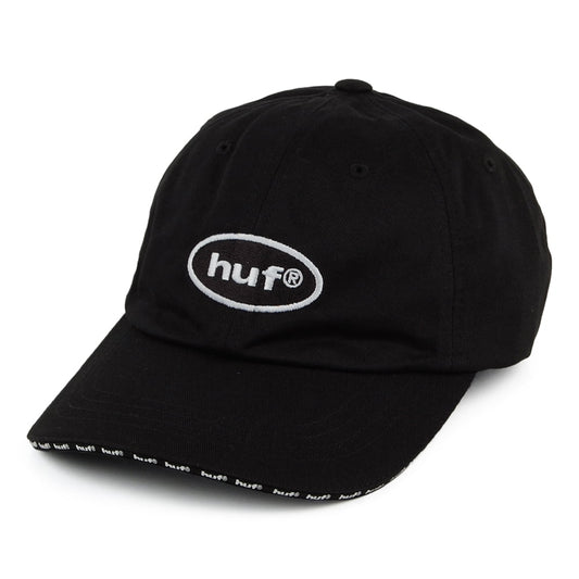 Gorra de béisbol Ellis visera curvada de HUF - Negro