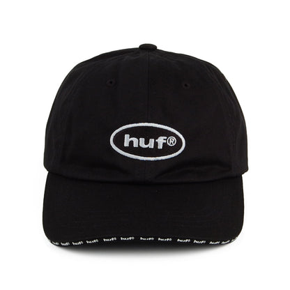 Gorra de béisbol Ellis visera curvada de HUF - Negro