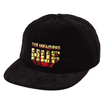 Gorra Snapback Infamous de pana de HUF - Negro