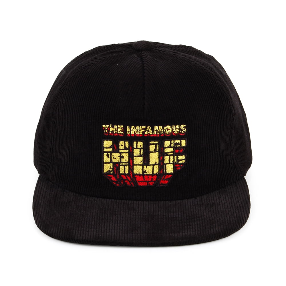 Gorra Snapback Infamous de pana de HUF - Negro