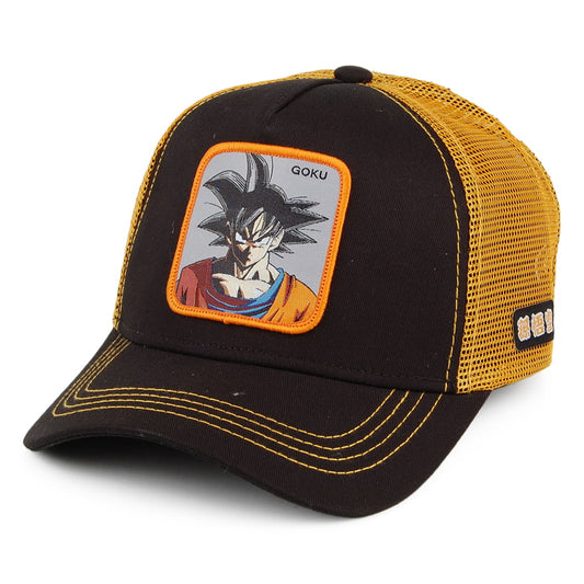 Gorra Trucker Dragon Ball Z Goku de Capslab - Negro-Amarillo