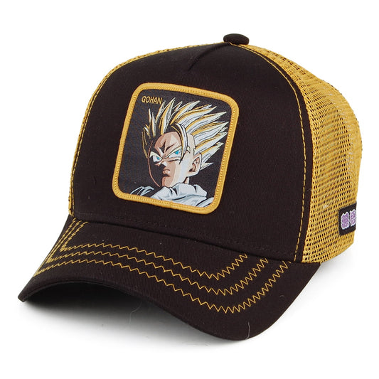 Gorra Trucker Gohan de Capslab - Negro-Amarillo