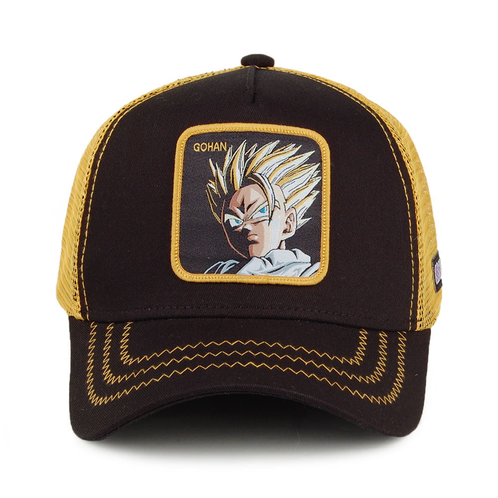 Gorra Trucker Gohan de Capslab - Negro-Amarillo