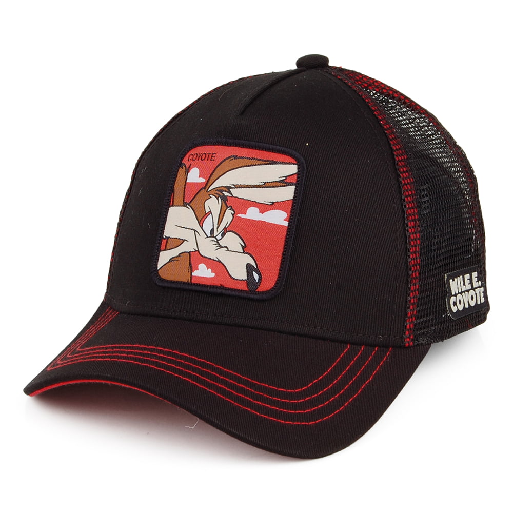 Gorra Trucker Looney Tunes Wile E. Coyote de Capslab - Negro