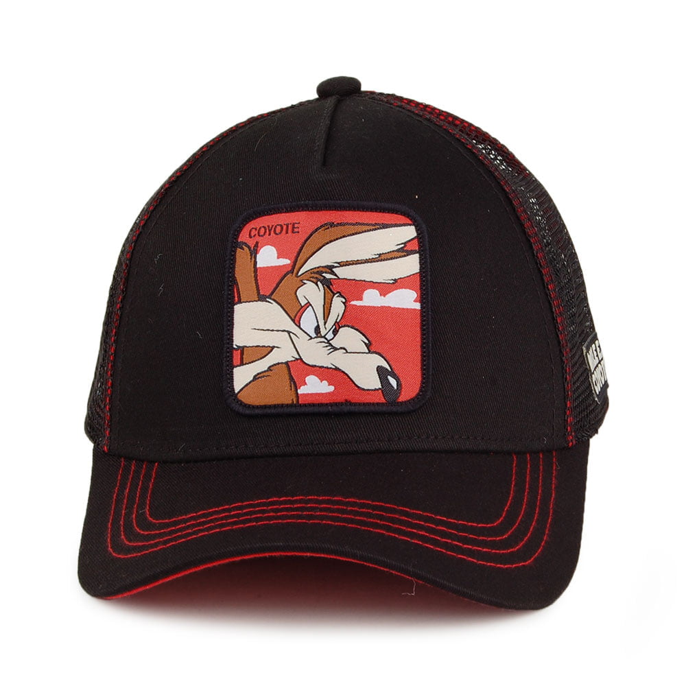 Gorra Trucker Looney Tunes Wile E. Coyote de Capslab - Negro