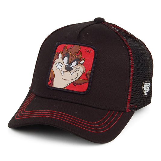 Gorra Trucker Looney Tunes Taz de Capslab - Negro-Rojo