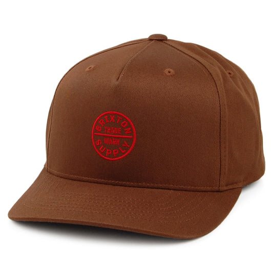 Gorra Snapback Oath 110 Perfil Medio de Brixton - Marrón