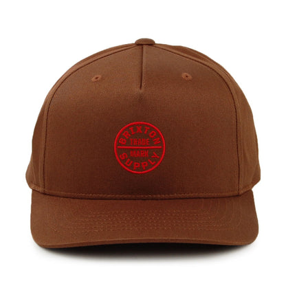 Gorra Snapback Oath 110 Perfil Medio de Brixton - Marrón