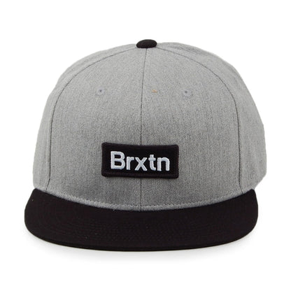 Gorra Snapback Gate III Perfil Medio de Brixton - Gris-Negro