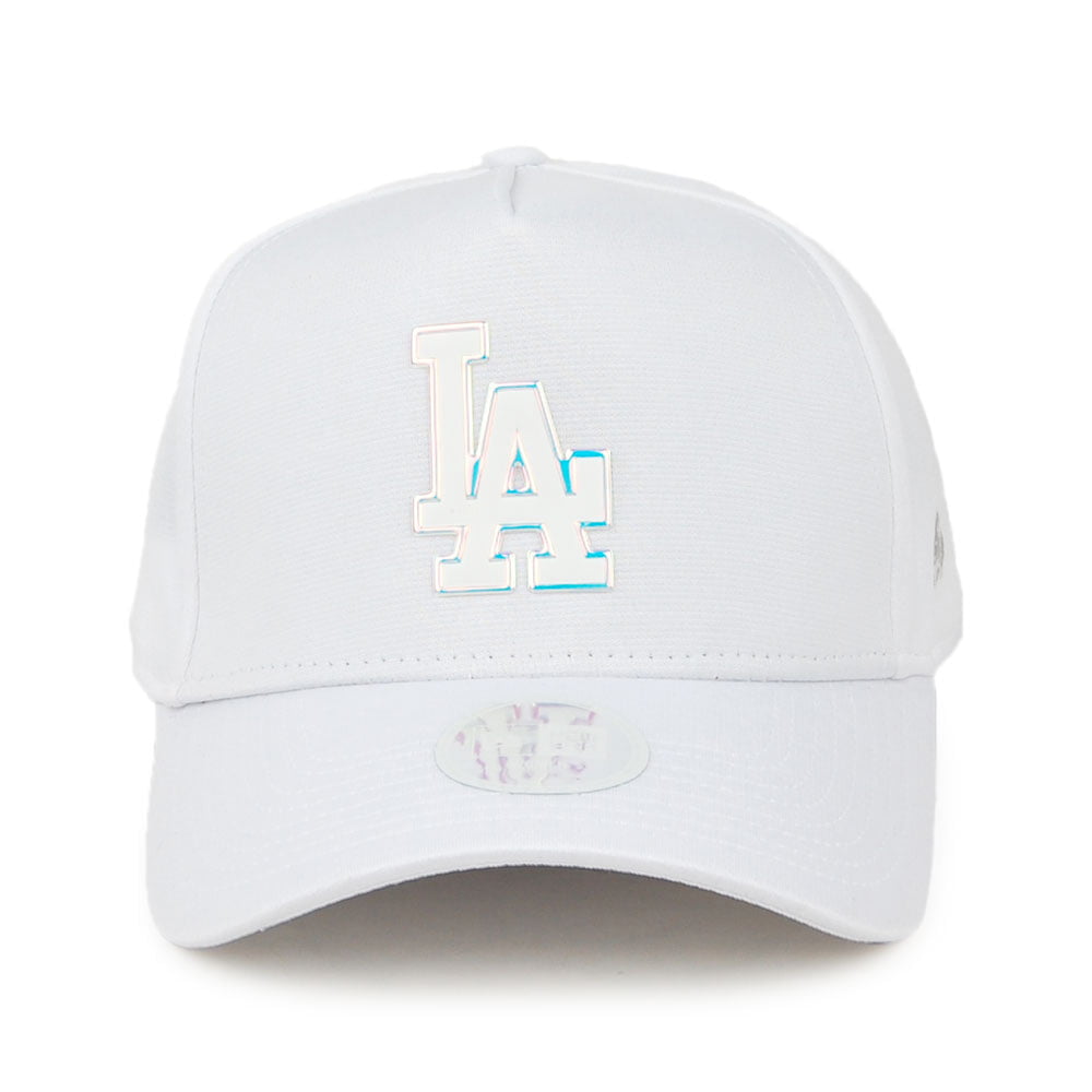 Gorra de béisbol mujeres A-Frame MLB Iridescent Logo L.A. Dodgers de New Era - Blanco
