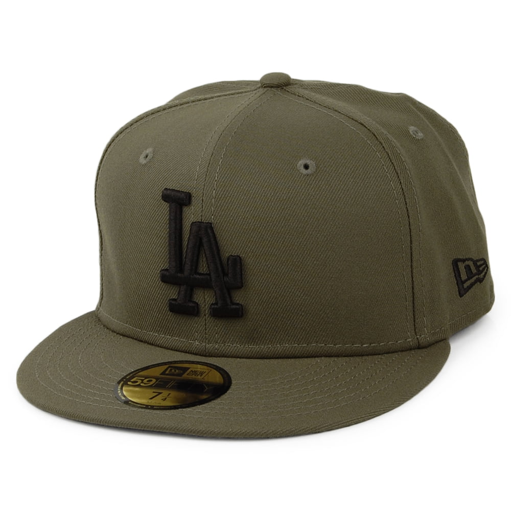 Gorra de béisbol 59FIFTY MLB Essential L.A. Dodgers de New Era - Verde Oliva