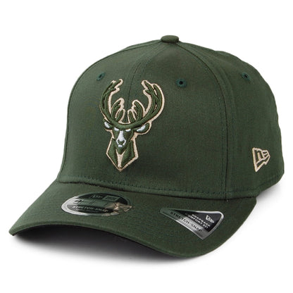Gorra Snapback 9FIFTY NBA Stretch Snap Milwaukee Bucks de New Era - Verde