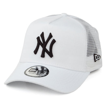 Gorra Trucker A-Frame MLB Essential New York Yankees de New Era - Blanco-Negro