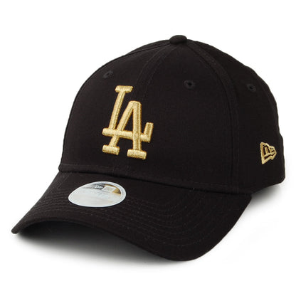 Gorra de béisbol mujeres 9FORTY MLB Metallic L.A. Dodgers de New Era - Negro-Dorado