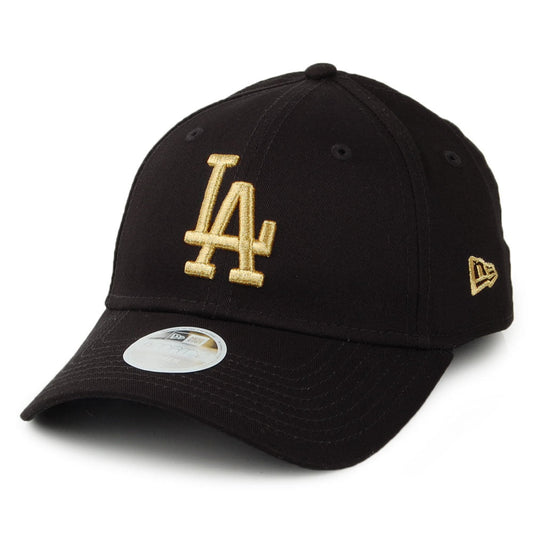 Gorra de béisbol mujeres 9FORTY MLB Metallic L.A. Dodgers de New Era - Negro-Dorado